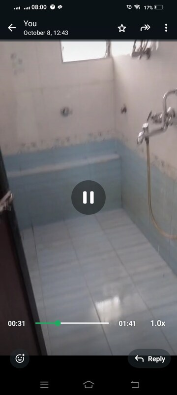 Bathroom in 1 BHK Apartment at Saibaba Vihar Complex, Anand Nagar – for Rent