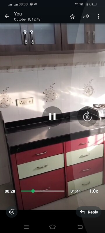 Kitchen in 1 BHK Apartment at Saibaba Vihar Complex, Anand Nagar – for Rent