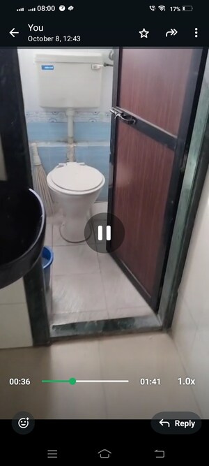 Bathroom in 1 BHK Apartment at Saibaba Vihar Complex, Anand Nagar – for Rent