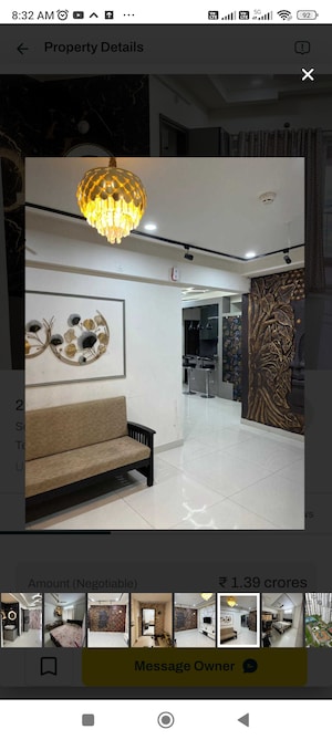 Living Room in 2 BHK Apartment at My Home Tridasa, Tellapur – for Sale