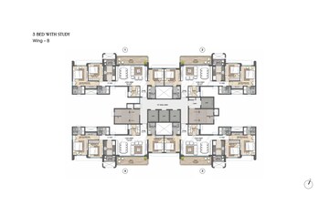 Floor Plan in 3.5 BHK Apartment at Lodha Palava City, Dombivli East – for Sale