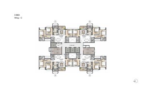 Floor Plan in 3.5 BHK Apartment at Lodha Palava City, Dombivli East – for Sale