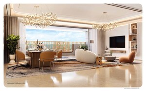 Living Room in 3.5 BHK Apartment at Lodha Palava City, Dombivli East – for Sale