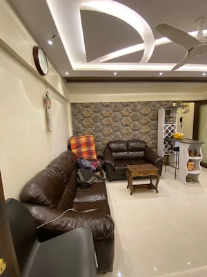 Living Room in 1 BHK Apartment at Gurukrupa Marina Enclave, Malad West – for Rent