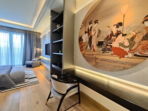 Staircase in 3 BHK Apartment at Bhartiya Leela Residences, Thanisandra Main Road – for Rent