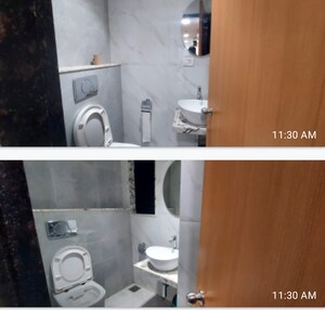 Bathroom in  Office Space at Akshar Business Park, Vashi Sector 19f – for Rent