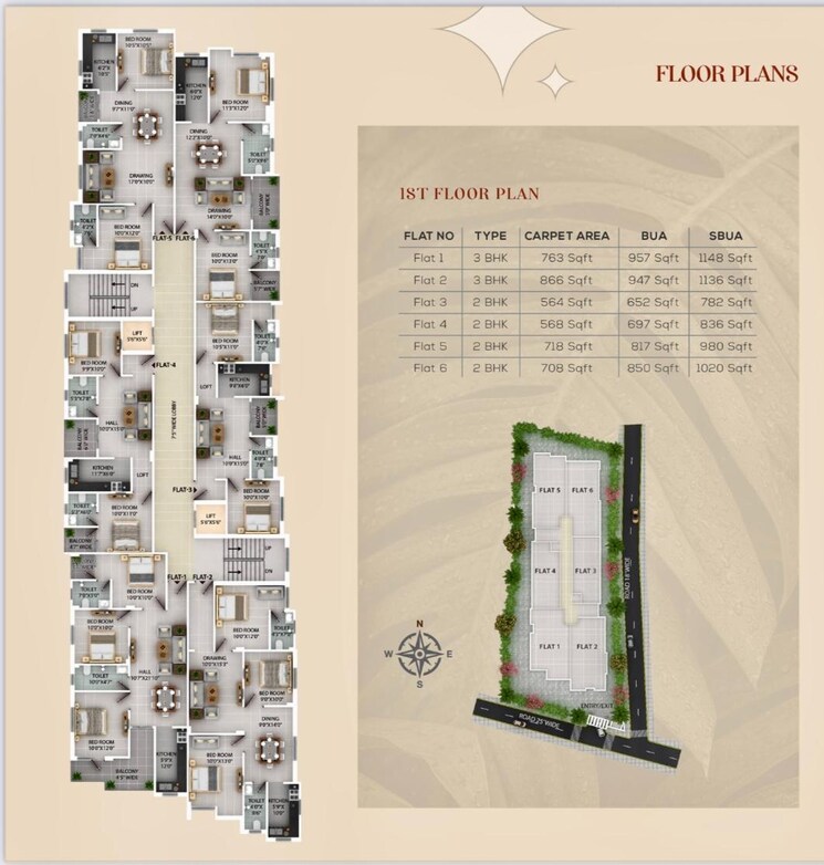 Master Plan, bariatu 3 Bedroom 1277 Sq.Ft. Apartment In Bariatu Ranchi 9292466