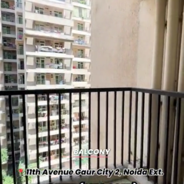 Balcony in 3 BHK Apartment at Gaur City 2 - 11th Avenue, Sector 16c Greater Noida – for Sale