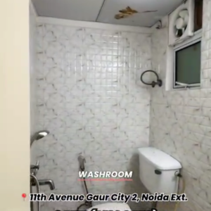 Bathroom in 3 BHK Apartment at Gaur City 2 - 11th Avenue, Sector 16c Greater Noida – for Sale