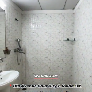 Bathroom in 3 BHK Apartment at Gaur City 2 - 11th Avenue, Sector 16c Greater Noida – for Sale