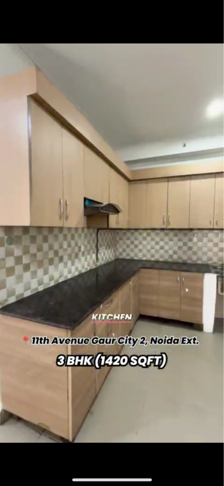 Kitchen, gaur-city-2-11th-avenue 3 Bedroom 890 Sq.Ft. Apartment In Sector 16c Greater Noida Greater Noida 9292561