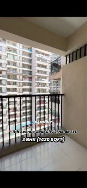 Staircase in 3 BHK Apartment at Gaur City 2 - 11th Avenue, Sector 16c Greater Noida – for Sale