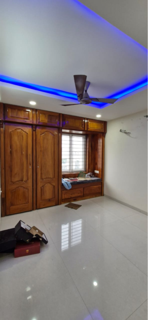 Bedroom in 3 BHK Builder Floor at Kondapur – for Rent