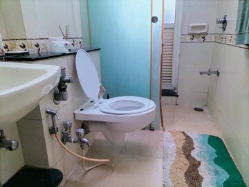 Bathroom in 1 BHK Apartment at K Raheja Heights, Malad East – for Rent