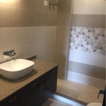 Bathroom in 3 BHK Builder Floor at Vipul World Floors, Sector 48 – for Rent