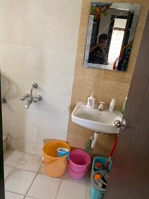 Bathroom in 2 BHK Apartment at Mantra Majestica, Hadapsar – for Rent