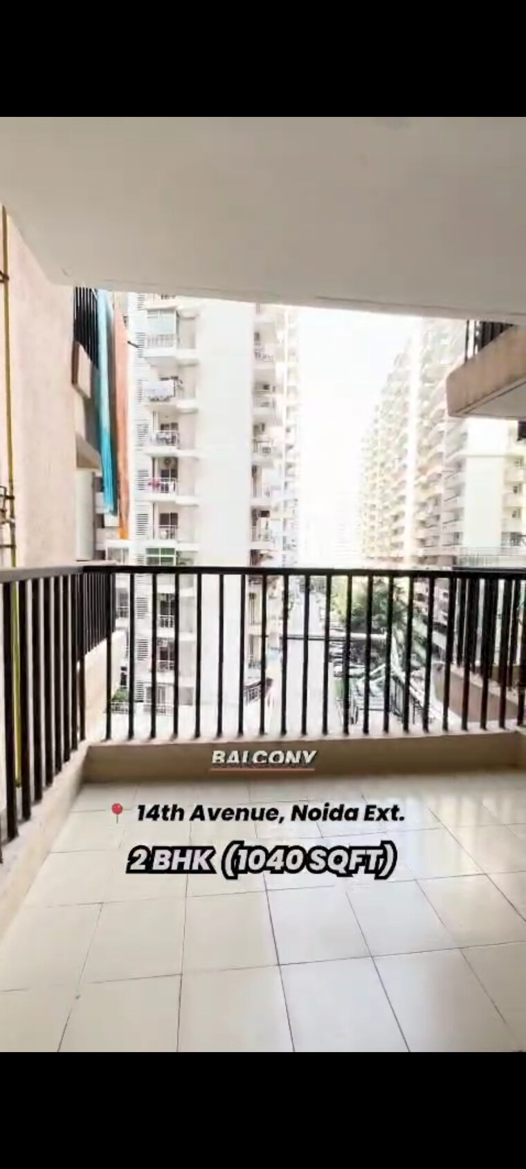 Balcony, galaxy-north-avenue-ll 2 Bedroom 925 Sq.Ft. Apartment In Gaur City 2 Greater Noida 9293069