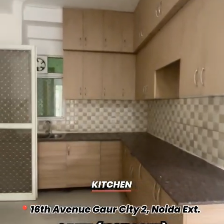 Kitchen, gaur-city-2-16th-avenue 3 Bedroom 1385 Sq.Ft. Apartment In Sector 16c Greater Noida Greater Noida 9293126