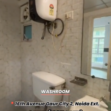 Bathroom in 3 BHK Apartment at Gaur City 2 - 16th Avenue, Sector 16c Greater Noida – for Sale