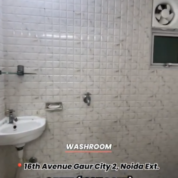 Bathroom in 3 BHK Apartment at Gaur City 2 - 16th Avenue, Sector 16c Greater Noida – for Sale