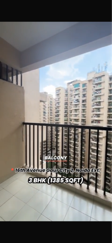 Staircase in 3 BHK Apartment at Gaur City 2 - 16th Avenue, Sector 16c Greater Noida – for Sale