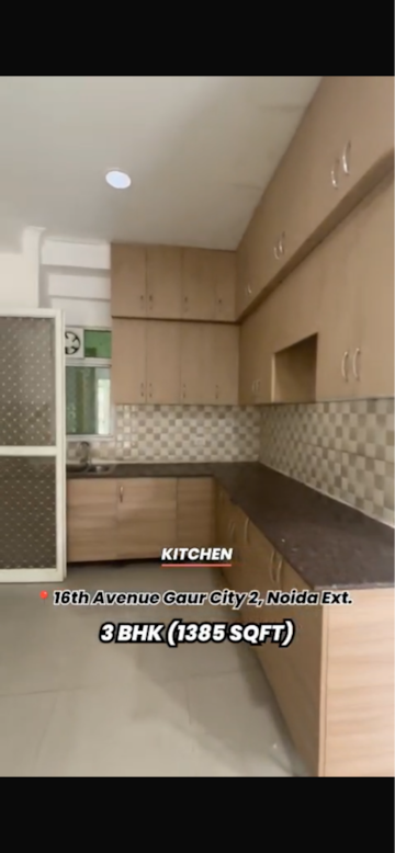 Kitchen in 3 BHK Apartment at Gaur City 2 - 16th Avenue, Sector 16c Greater Noida – for Sale