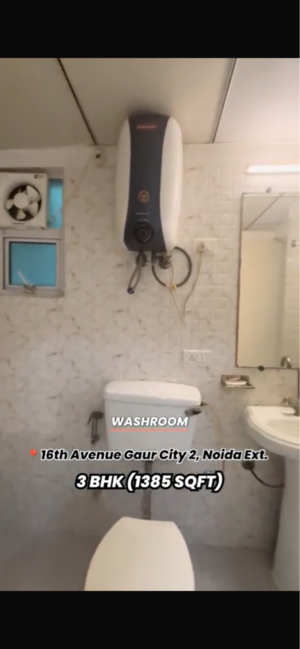 Bathroom in 3 BHK Apartment at Gaur City 2 - 16th Avenue, Sector 16c Greater Noida – for Sale
