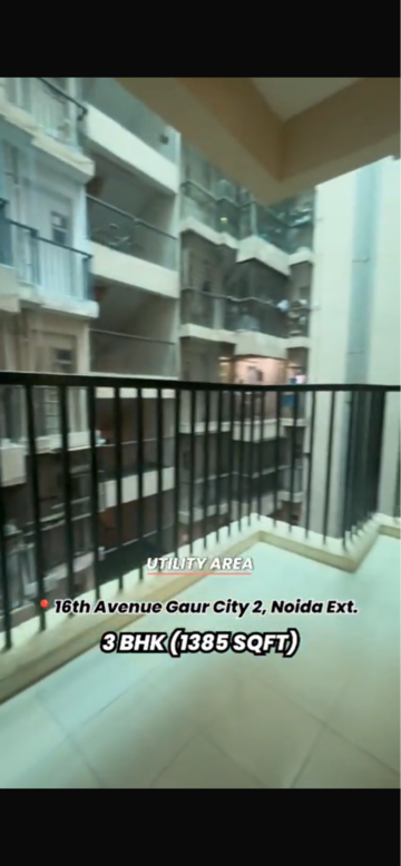 Staircase in 3 BHK Apartment at Gaur City 2 - 16th Avenue, Sector 16c Greater Noida – for Sale