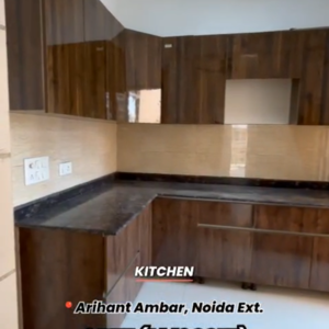 Kitchen in 3 BHK Apartment at Arihant Amber, Aimnabad – for Sale
