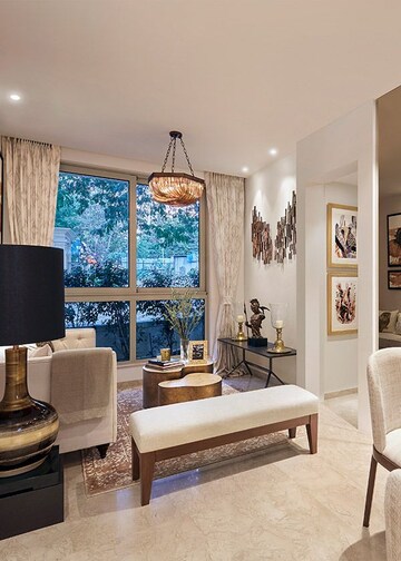 Living Room in 4 BHK Apartment at Adani Ten BKC, Bandra East – for Sale