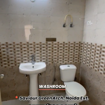 Bathroom in 2 BHK Apartment at Saviour Green Arch, Tech Zone Greater Noida – for Sale