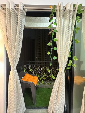 Balcony in 1.5 BHK Apartment at Runwal Gardens Phase 2, Dombivli East – for Rent