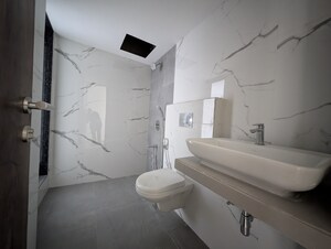 Bathroom in 3 BHK Apartment at Hubtown Seasons, Chembur – for Rent