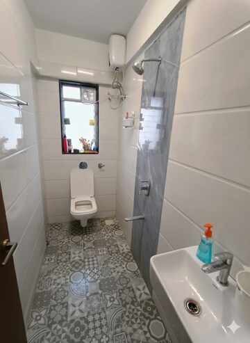 Bathroom in 2 BHK Apartment at Adityaraj Shanti Sadan, Vikhroli East – for Rent