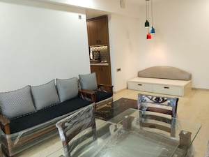 Living Room in 3 BHK Apartment at Omkar Alta Monte, Malad East – for Rent
