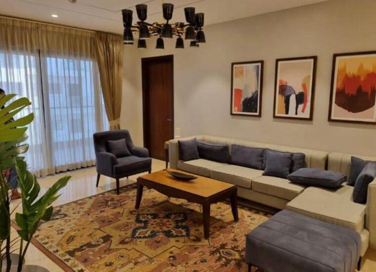 Living Room, harsha-sky-high 4 Bedroom 3895 Sq.Ft. Apartment In Shaikpet Hyderabad 9294927