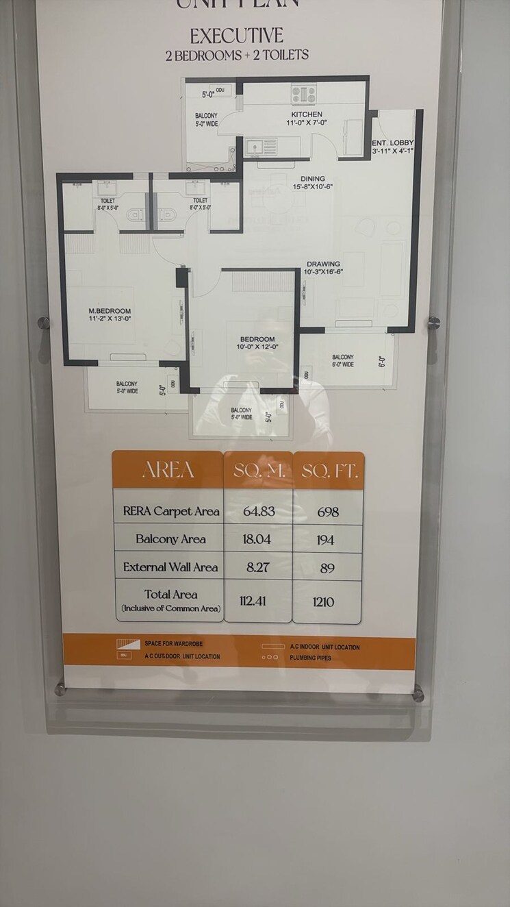 Floor Plan, ashiana-mulberry 2 Bedroom 1210 Sq.Ft. Apartment In Sohna Sector 2 Gurgaon 9295078
