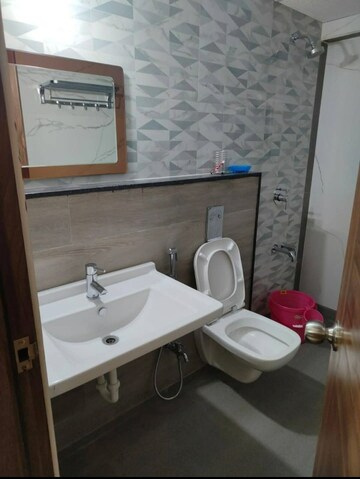 Bathroom in 1 BHK Apartment at Ramesh Hermes Heritage Phase 2, Shastrinagar – for Rent