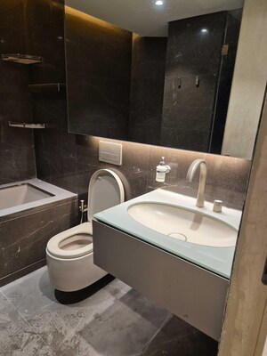 Bathroom in 3 BHK Apartment at Lower Parel – for Rent