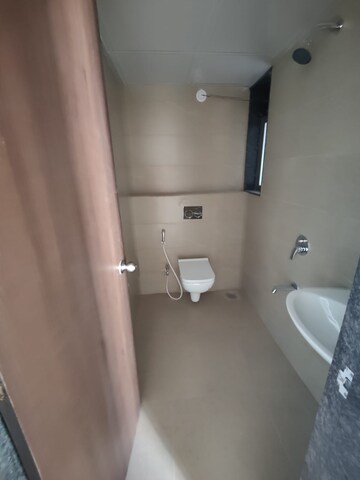 Bathroom in 1 BHK Apartment at Kanchan Pushp Society, Ghodbunder Road – for Rent