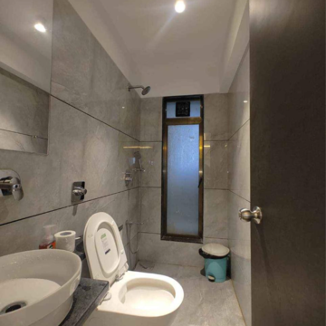 Bathroom in 2 BHK Apartment at Oxford Apartments Bandra West, St. Peters Colony – for Rent