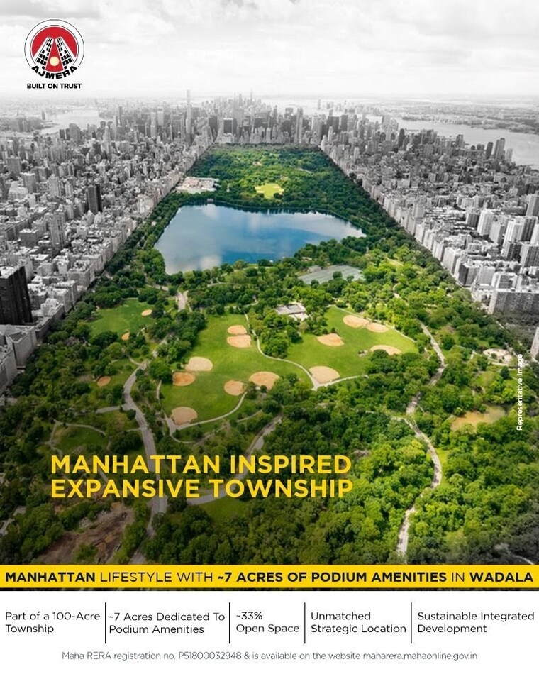 Master Plan, ajmera-manhattan 2 Bedroom 848 Sq.Ft. Apartment In Bhakti Park Mumbai 9295646