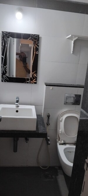 Bathroom in 3 BHK Apartment at Rustomjee Azziano Wing D, Thane West – for Rent