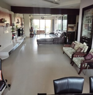 Living Room in 4 BHK Apartment at Lodha Luxuria, Majiwada – for Sale