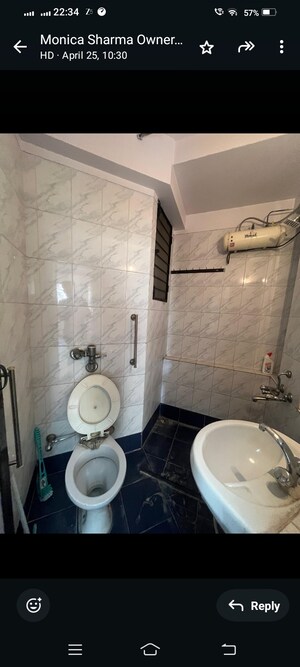 Bathroom in 3 BHK Apartment at Hiranandani Estate Princeton, Ghodbunder Road – for Rent