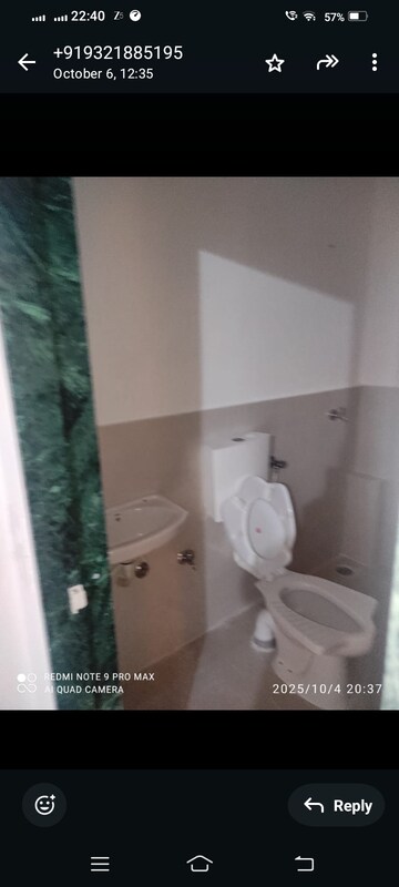Bathroom in 1 BHK Apartment at Hiranandani Estate Villa Carino, Thane West – for Rent