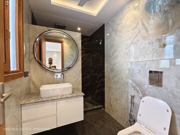 Bathroom in 4 BHK Builder Floor at Vasant Kunj – for Rent