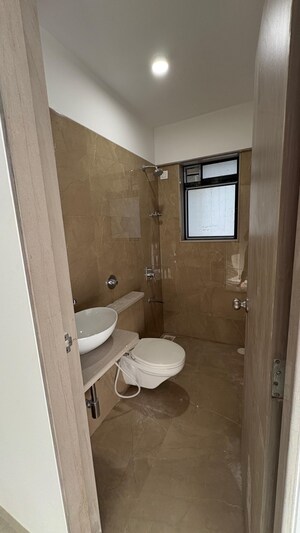 Bathroom in 2 BHK Apartment at Sadguru Dhaval CHS, Malad West – for Rent