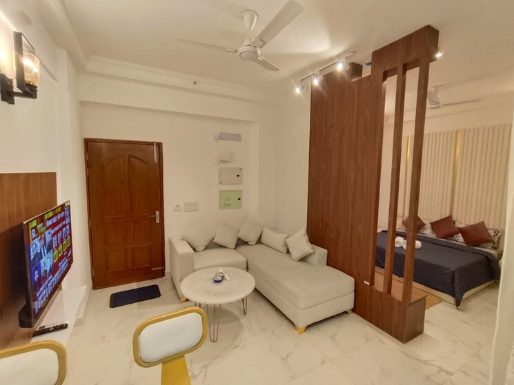 Living Room, purvanchal-royal-city 1 Bedroom 650 Sq.Ft. Apartment In Chi V Greater Noida Greater Noida 9296161