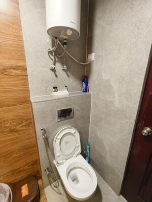 Bathroom in 1 BHK Apartment at Purvanchal Royal City, Chi V Greater Noida – for Rent